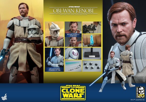 01 - Ken Hot Toys Star Wars The Clone Wars - Obi-Wan Kenobi - Imagen 1