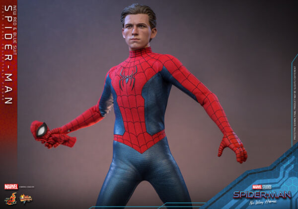 03 - sp Hot Toys No Way Home - Spider-Man New Red and Blue Suit - Imagen 11