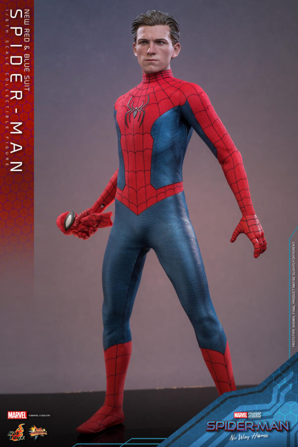 10 - sp Hot Toys No Way Home - Spider-Man New Red and Blue Suit - Imagen 8