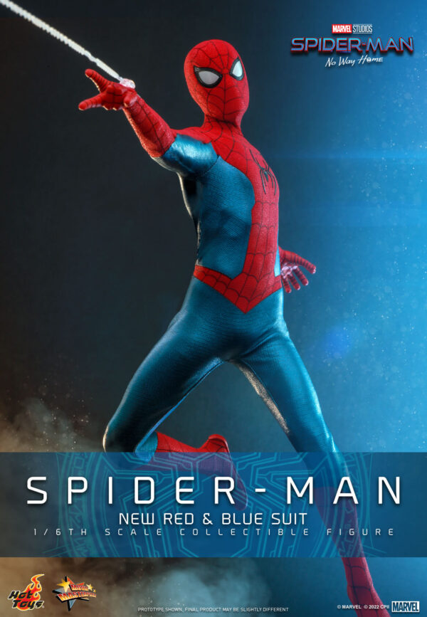 12 - sp Hot Toys No Way Home - Spider-Man New Red and Blue Suit - Imagen 10