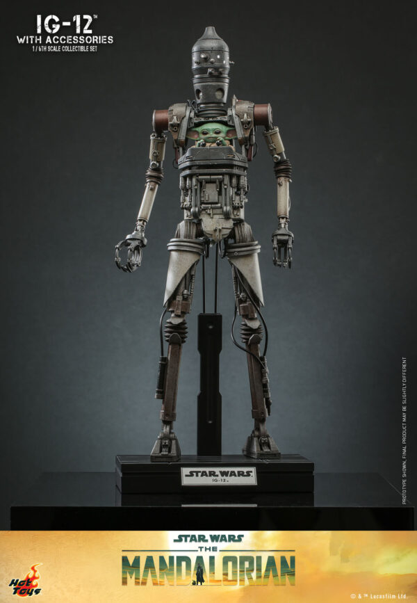 648616830635666 Hot Toys Star Wars The Mandalorian - IG-12 With Accessories Set - Imagen 5
