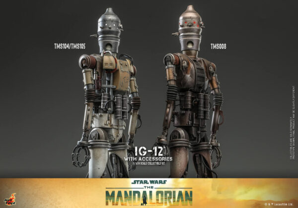 648616990635650 Hot Toys Star Wars The Mandalorian - IG-12 With Accessories Set - Imagen 9