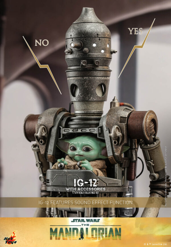 648617123968970 Hot Toys Star Wars The Mandalorian - IG-12 With Accessories Set - Imagen 11