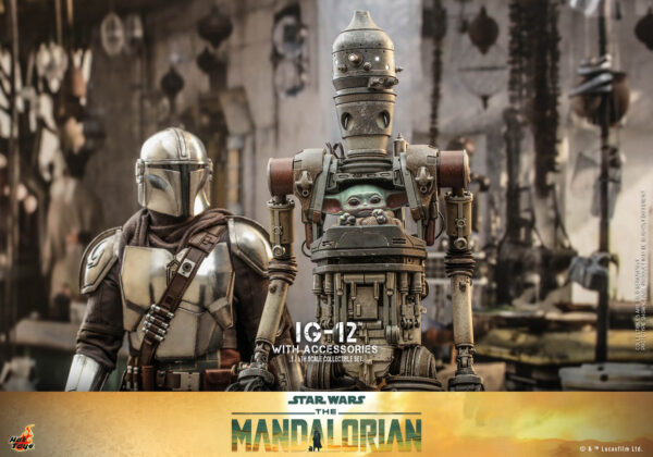 648617167302299 Hot Toys Star Wars The Mandalorian - IG-12 With Accessories Set - Imagen 12