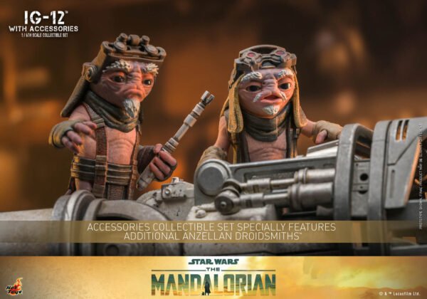 648617333968949 Hot Toys Star Wars The Mandalorian - IG-12 With Accessories Set - Imagen 16