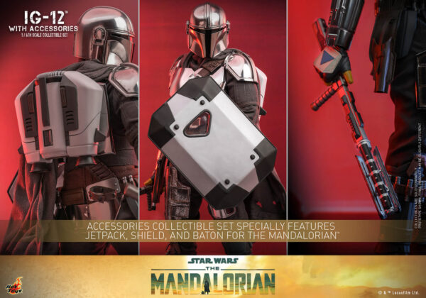648617357302280 Hot Toys Star Wars The Mandalorian - IG-12 With Accessories Set - Imagen 17