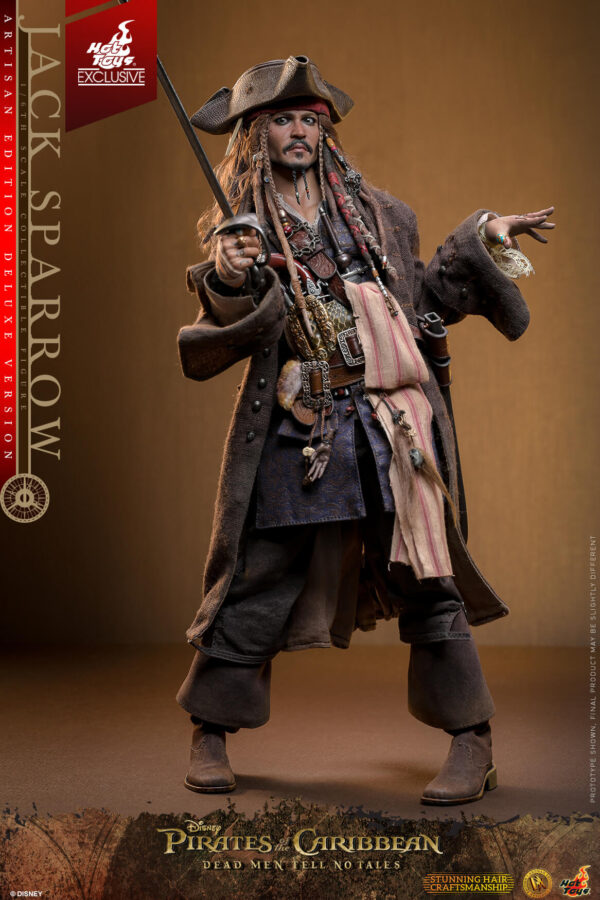 815704857260195 Hot Toys Pirates of the Caribbean Dead Men Tell No Tales - Jack Sparrow Artisan Edition - Imagen 3