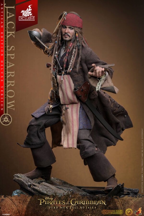 815704973926850 Hot Toys Pirates of the Caribbean Dead Men Tell No Tales - Jack Sparrow Artisan Edition - Imagen 7