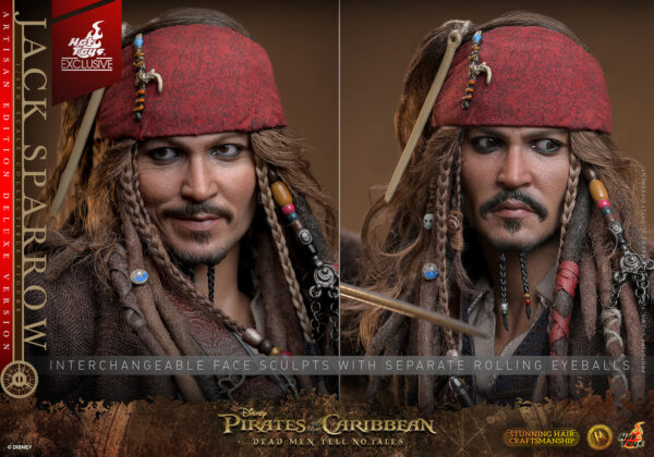 815705053926842 Hot Toys Pirates of the Caribbean Dead Men Tell No Tales - Jack Sparrow Artisan Edition - Imagen 11