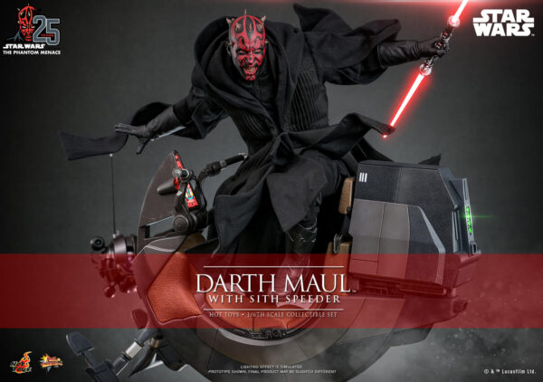 838765444954136 Hot Toys Star Wars Episode I - Darth Maul with Speeder Set (2.0) - Imagen 20