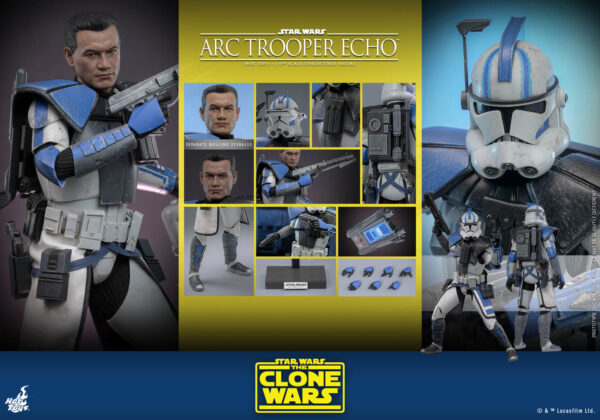 878939117603435 Hot Toys Star Wars The Clone Wars - Arc Trooper Echo - Imagen 1