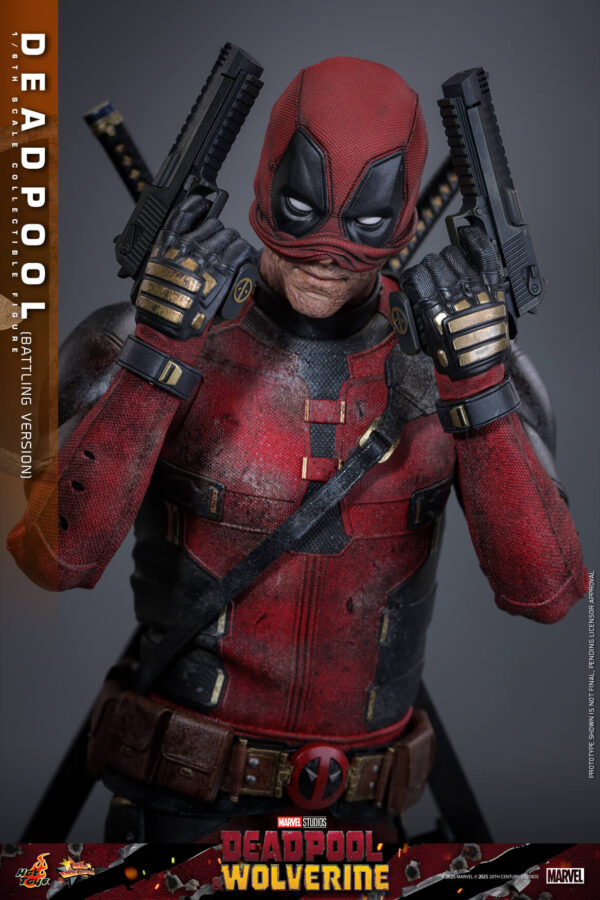 DeadBD (17) Hot Toys Deadpool and Wolverine - Deadpool Battling Version - Imagen 18