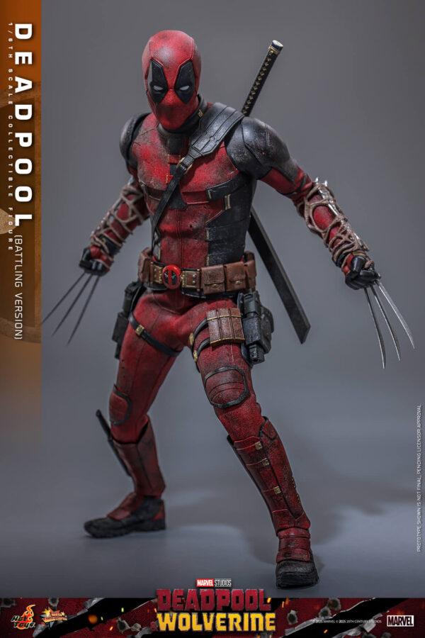 DeadBD (3) Hot Toys Deadpool and Wolverine - Deadpool Battling Version - Imagen 4