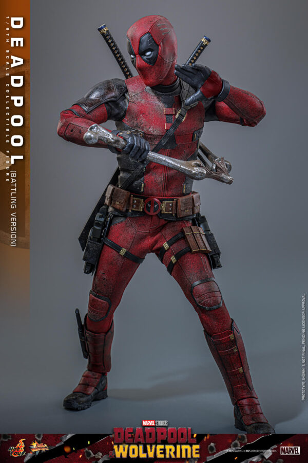 DeadBD (7) Hot Toys Deadpool and Wolverine - Deadpool Battling Version - Imagen 8