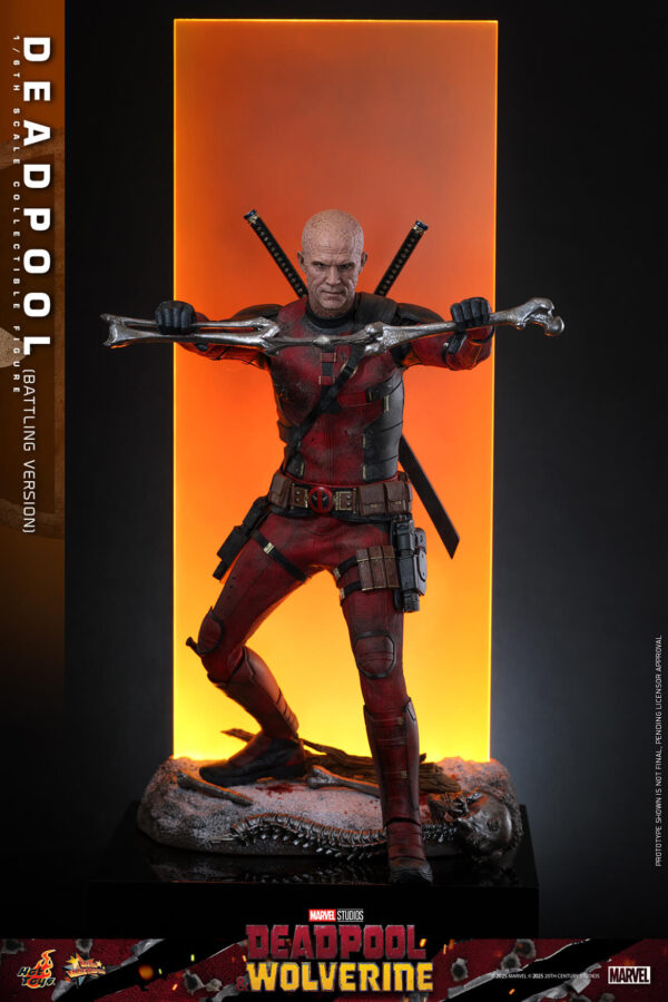 DeadBD (8) Hot Toys Deadpool and Wolverine - Deadpool Battling Version - Imagen 9