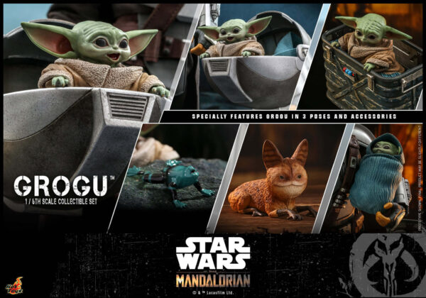 GroguSet (1) Hot Toys Star Wars The Mandalorian - Grogu Figure Set - Imagen 1