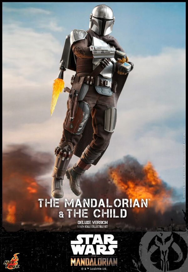 Mando1 (8) Hot Toys Star Wars The Mandalorian - The Mandalorian and The Child Set Deluxe Edition - Imagen 9