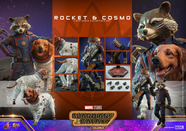 Rocket (1) Hot Toys Guardians of the Galaxy Vol.3 - Rocket and Cosmo - Imagen 1