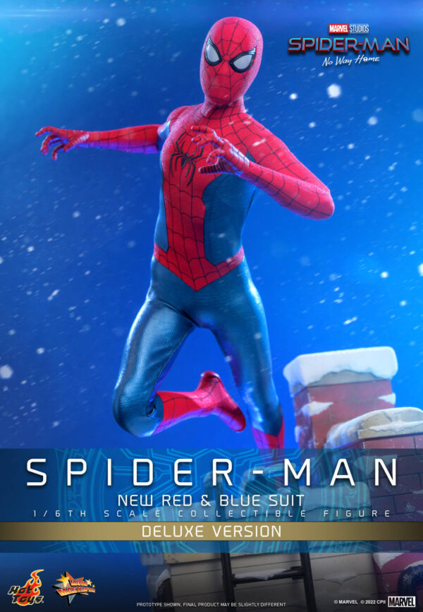 SpiRbDx (12) Hot Toys No Way Home - Spider-Man New Red and Blue Suit Deluxe Edition - Imagen 13