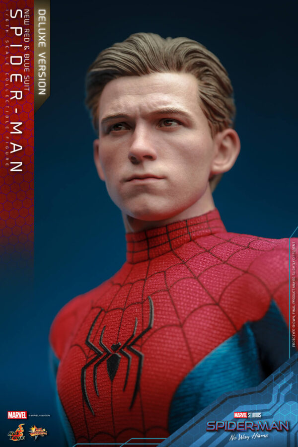 SpiRbDx (5) Hot Toys No Way Home - Spider-Man New Red and Blue Suit Deluxe Edition - Imagen 6