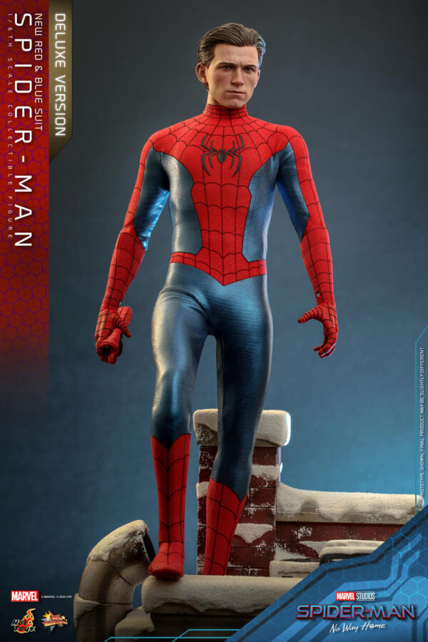 SpiRbDx (7) Hot Toys No Way Home - Spider-Man New Red and Blue Suit Deluxe Edition - Imagen 8