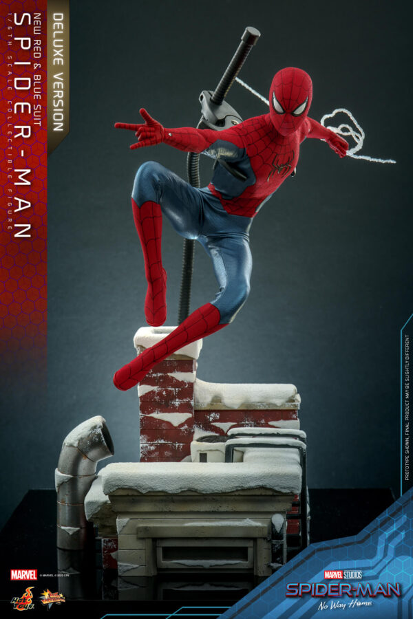 SpiRbDx (8) Hot Toys No Way Home - Spider-Man New Red and Blue Suit Deluxe Edition - Imagen 9