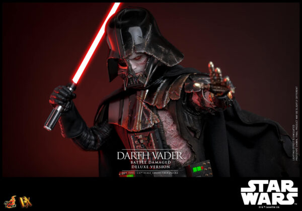 Vaderbattle (19) Hot Toys Star Wars - Darth Vader Battle Damaged Deluxe Edition - Imagen 20