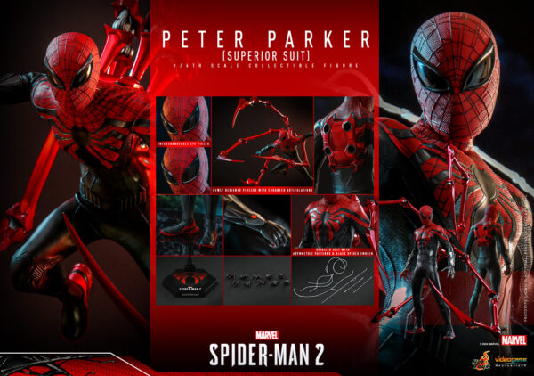 spsup (1) Hot Toys Spider-Man 2 PS5 - Spider-man Superior Suit - Imagen 1