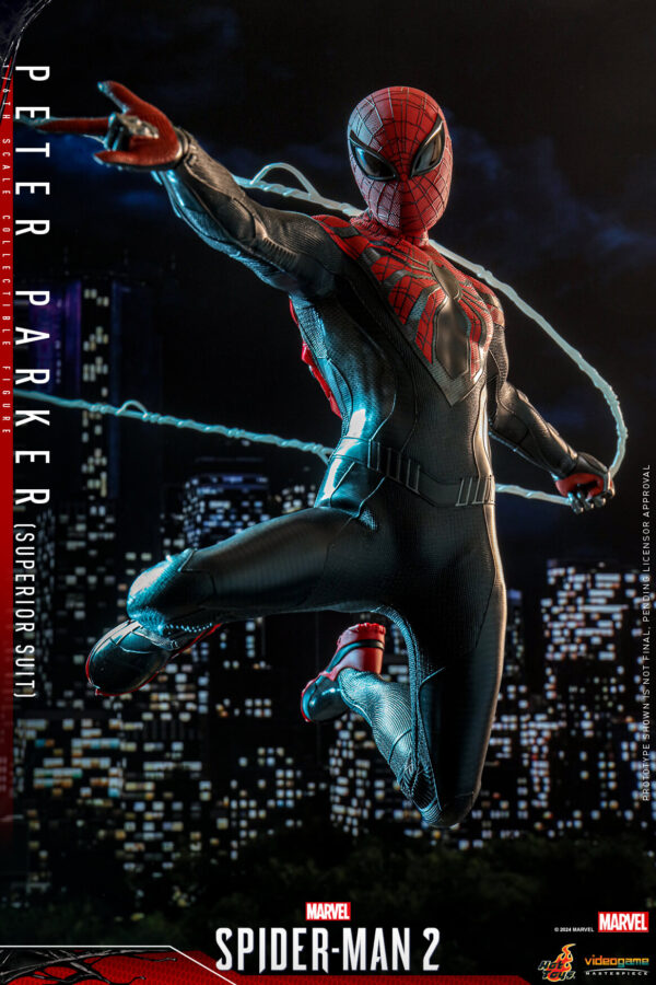 spsup (13) Hot Toys Spider-Man 2 PS5 - Spider-man Superior Suit - Imagen 14