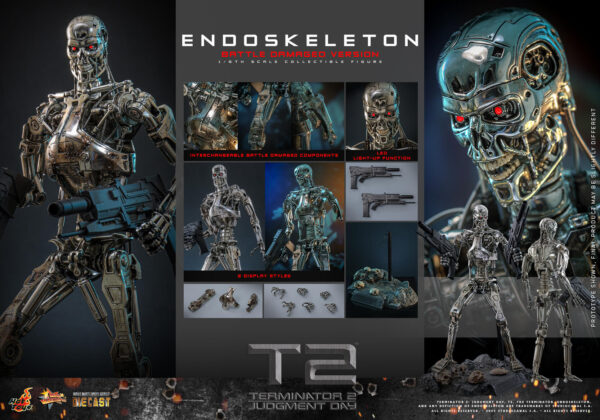 Endo (1) Hot Toys Terminator 2 Judgment Day - Endoskeleton (Battle Damaged Version) - Imagen 1