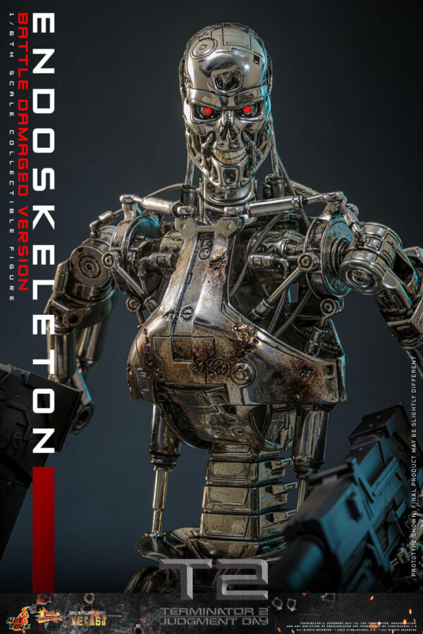 Endo (18) Hot Toys Terminator 2 Judgment Day - Endoskeleton (Battle Damaged Version) - Imagen 19