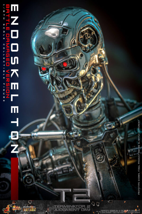 Endo (19) Hot Toys Terminator 2 Judgment Day - Endoskeleton (Battle Damaged Version) - Imagen 20