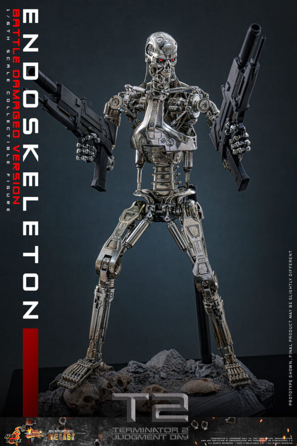 Endo (2) Hot Toys Terminator 2 Judgment Day - Endoskeleton (Battle Damaged Version) - Imagen 3