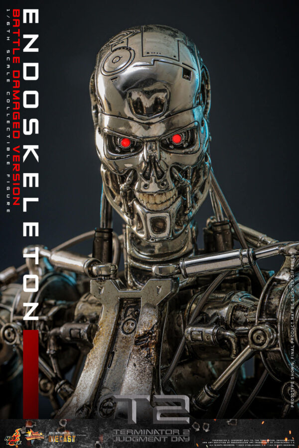 Endo (20) Hot Toys Terminator 2 Judgment Day - Endoskeleton (Battle Damaged Version) - Imagen 21