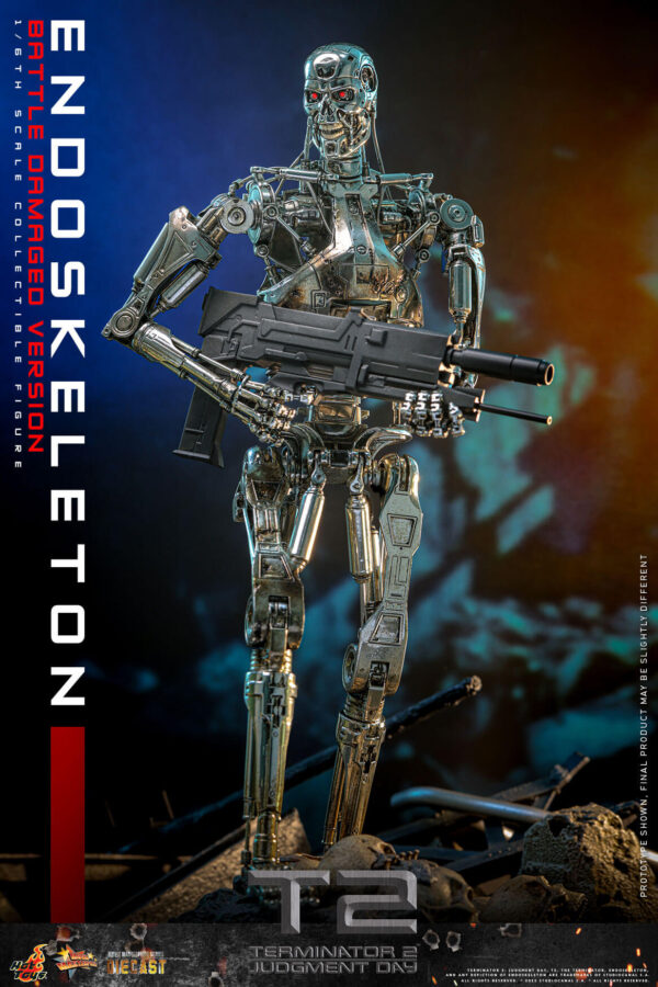 Endo (4) Hot Toys Terminator 2 Judgment Day - Endoskeleton (Battle Damaged Version) - Imagen 5
