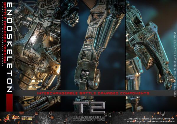 Endo (6) Hot Toys Terminator 2 Judgment Day - Endoskeleton (Battle Damaged Version) - Imagen 7
