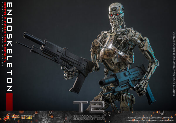 Endo (7) Hot Toys Terminator 2 Judgment Day - Endoskeleton (Battle Damaged Version) - Imagen 8