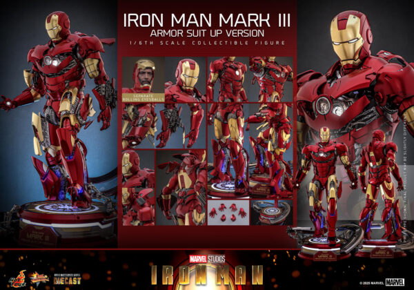 IMsuit (1) Hot Toys Iron Man - Iron Man Mark III Suit Up Version - Imagen 1