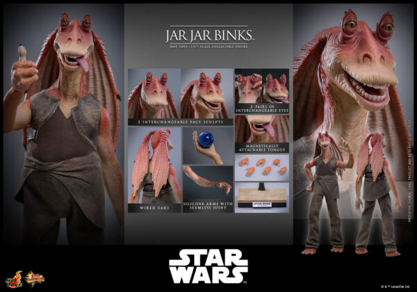 JarJar (1) Hot Toys Star Wars Episode I - Jar Jar Binks - Imagen 1