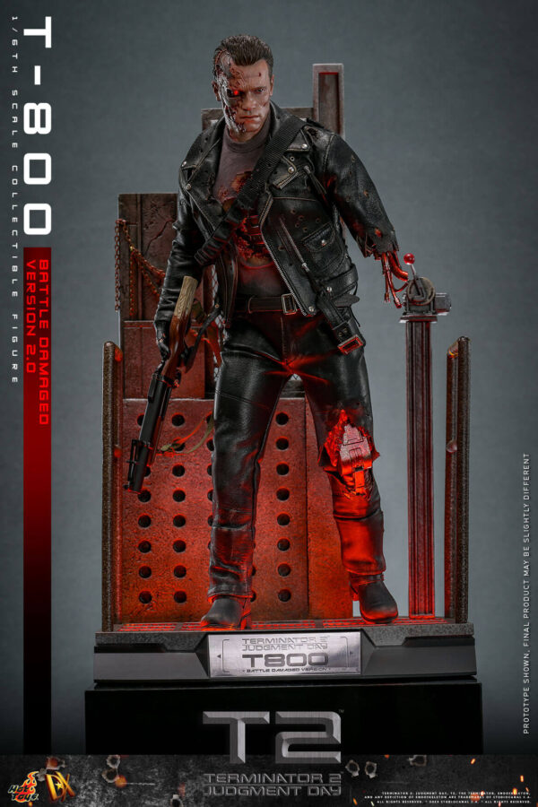 T800BD (10) Hot Toys Terminator 2 Judgment Day - T-800 (2.0) Battle Damaged - Imagen 11