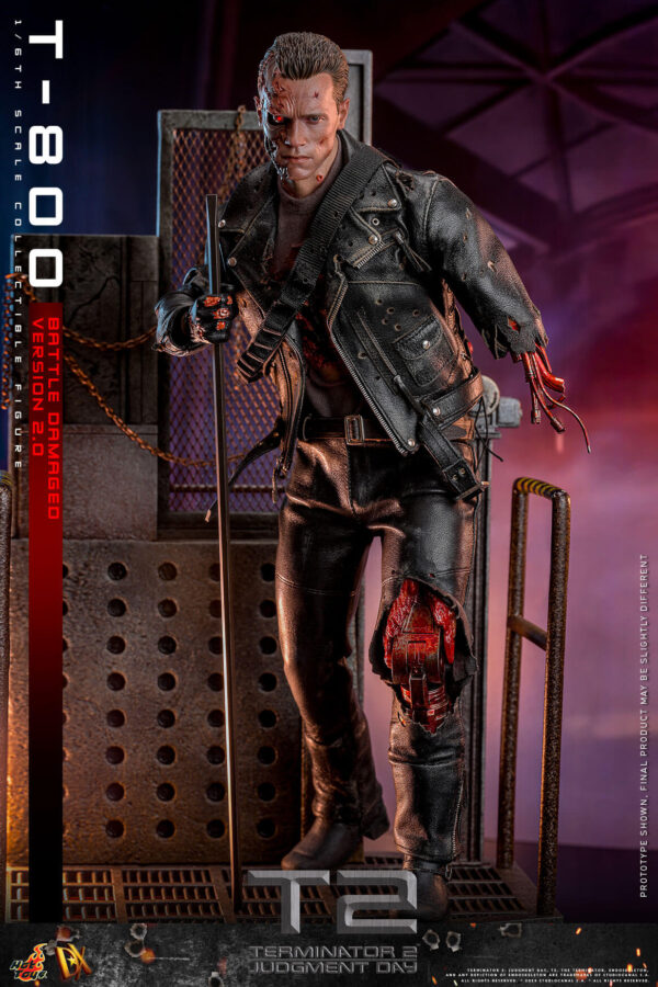T800BD (11) Hot Toys Terminator 2 Judgment Day - T-800 (2.0) Battle Damaged - Imagen 12