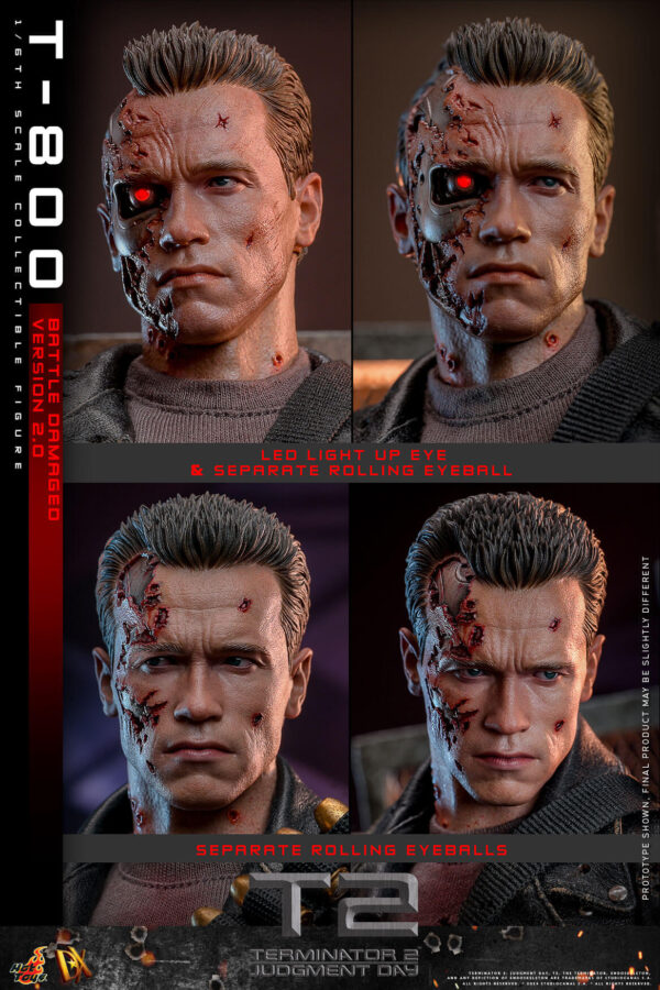 T800BD (4) Hot Toys Terminator 2 Judgment Day - T-800 (2.0) Battle Damaged - Imagen 5