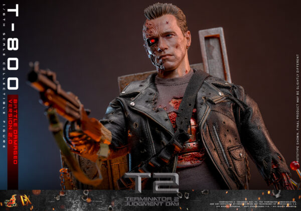 T800BD (6) Hot Toys Terminator 2 Judgment Day - T-800 (2.0) Battle Damaged - Imagen 7