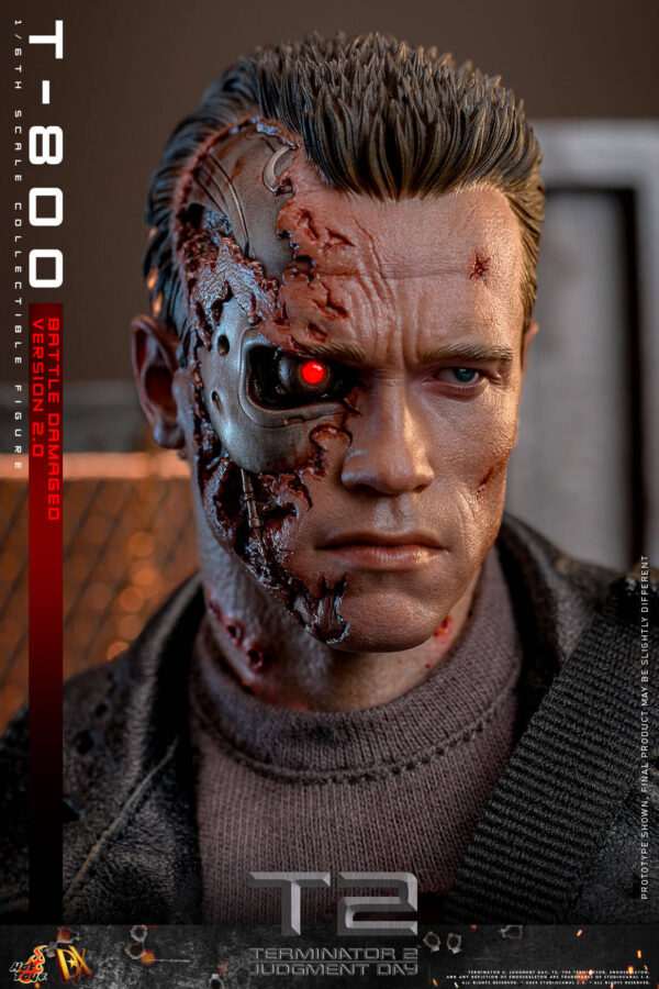T800BD (9) Hot Toys Terminator 2 Judgment Day - T-800 (2.0) Battle Damaged - Imagen 10