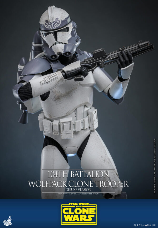 Wolfpack (12) Hot Toys Star Wars The Clone Wars - 104Th Batalion Wolfpack Clone Trooper Deluxe - Imagen 13