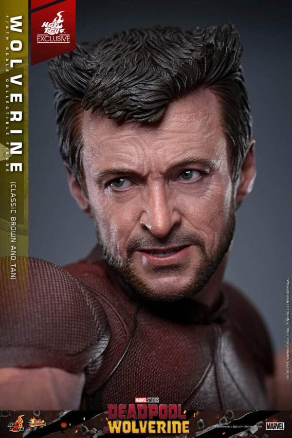 WolvClassic (16) Hot Toys Deadpool and Wolverine - Wolverine (Classic Brown and Tan) - Imagen 17