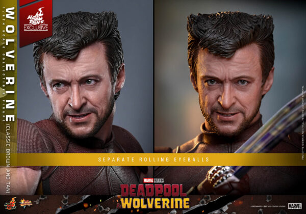 WolvClassic (17) Hot Toys Deadpool and Wolverine - Wolverine (Classic Brown and Tan) - Imagen 18