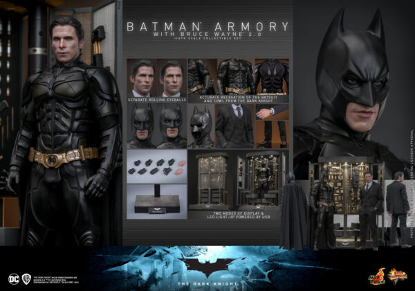 batarmory20 (1) Hot Toys The Dark Knight - Batman Armory with Bruce Wayne (2.0) - Imagen 1