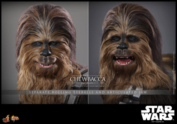 chewie (14) Hot Toys Star Wars Episode V - Chewbacca with Disassembled C-3po - Imagen 15