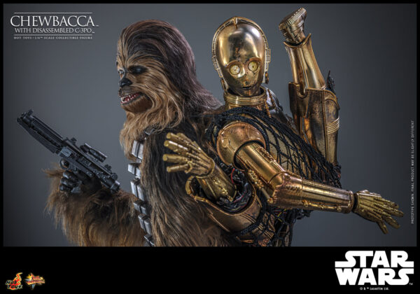 chewie (15) Hot Toys Star Wars Episode V - Chewbacca with Disassembled C-3po - Imagen 16